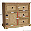 Vida Designs Corona 1 Door 4 Drawer Small Sideboard Storage Cabinet Cupboard