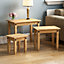 Vida Designs Corona Nest Of Tables Set of 3 Solid Pine Coffee Side End Table