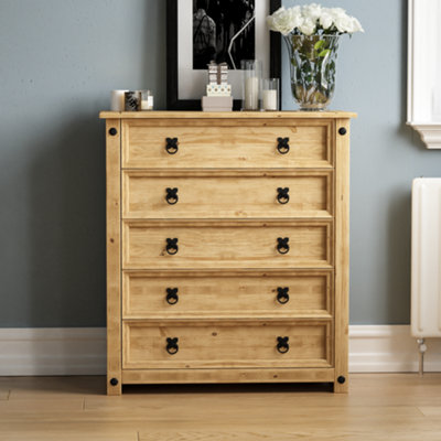 Rustic 5 2024 drawer dresser