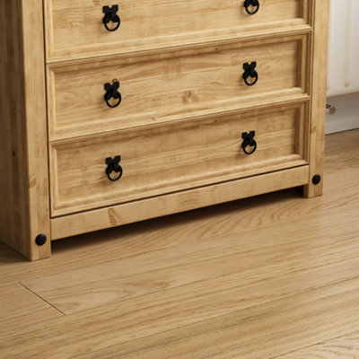 Rustic buy pine tabletop chest of 5 drawers