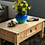 Vida Designs Corona Solid Pine 1 Drawer Coffee Table  (H)45cm (W)94cm