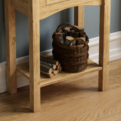 Vida Designs Corona Solid Pine 1 Drawer Console Table With Undershelf