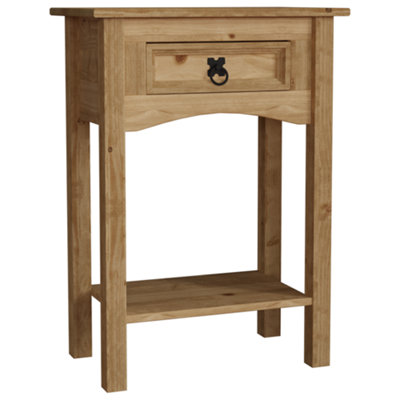 Vida Designs Corona Solid Pine 1 Drawer Console Table With Undershelf
