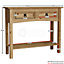 Vida Designs Corona Solid Pine 2 Drawer Console Table With Undershelf