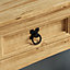 Vida Designs Corona Solid Pine 2 Drawer Console Table With Undershelf