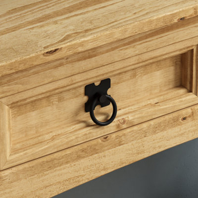 Vida Designs Corona Solid Pine 2 Drawer Console Table With Undershelf