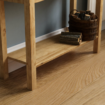 Vida Designs Corona Solid Pine 2 Drawer Console Table With Undershelf