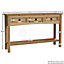 Vida Designs Corona Solid Pine 3 Drawer Console Table With Undershelf