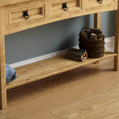 Vida Designs Corona Solid Pine 3 Drawer Console Table With Undershelf
