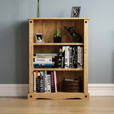 Solid pine wood deals bookcase