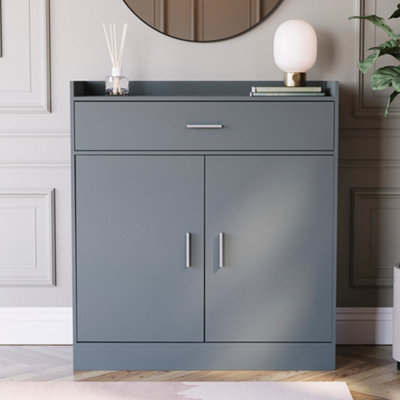 Vida Designs Dalby Grey 2 Door 1 Drawer Shoe Storage Cabinet