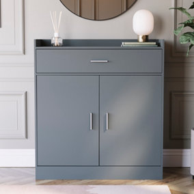 Vida Designs Dalby Grey 2 Door 1 Drawer Shoe Storage Cabinet