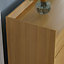 Vida Designs Dalby Oak 2 Door 1 Drawer Shoe Storage Cabinet