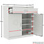 Vida Designs Dalby White 2 Door 1 Drawer Shoe Storage Cabinet