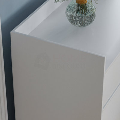 Vida Designs Dalby White 2 Door 1 Drawer Shoe Storage Cabinet