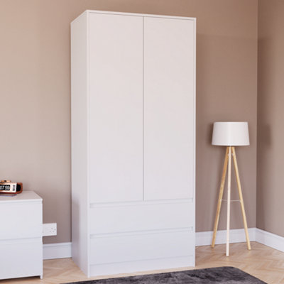 Shop Vida Designs Denver 2 Door Wardrobe With Drawers, White (2)