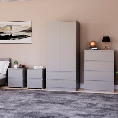Comodino Denver Con 2 Cassetti In Bianco - Moderno, Spazioso, Da Montare, In Truciolare E MDF