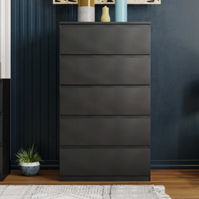 Ikea black 5 on sale drawer dresser