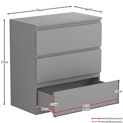 Sigmund 3 store drawer accent chest