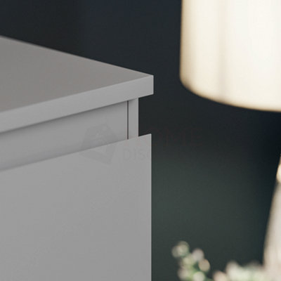 Vida Designs Denver Grey 3 Drawer Chest (H)775mm (W)700mm (D)400mm