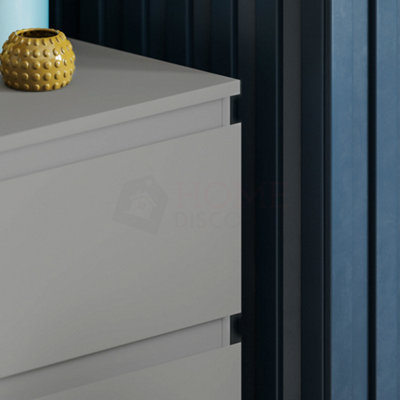 Vida Designs Denver Grey 6 Drawer Chest (H)770mm (W)1200mm (D)400mm