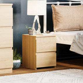 Vida Designs Denver Pine 2 Drawer Bedside Chest (H)400mm (W)295mm (D)295mm