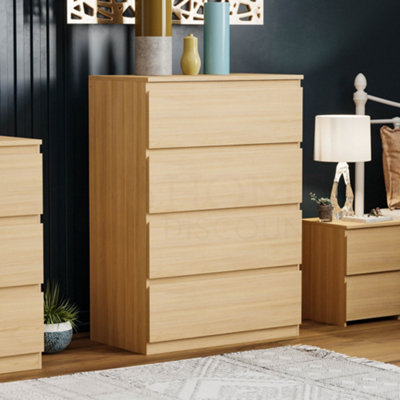 Vida Designs Denver Pine 4 Drawer Chest (H)960mm (W)700mm (D)400mm