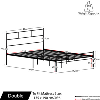 Dorset double deals bed frame