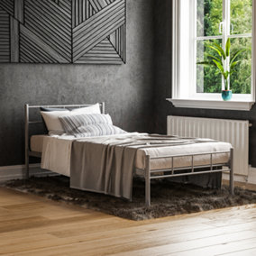 Vida Designs Dorset Silver 3ft Single Bed Frame
