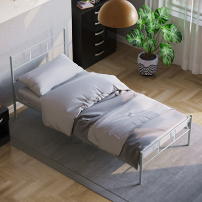 Vida Designs Dorset Silver 3ft Single Bed Frame