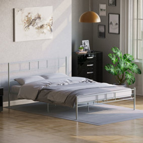 Vida Designs Dorset Silver 5ft King Size Bed Frame