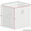 Vida Designs Durham Black 2x2 Cube Storage Unit & Set of 2 White Cube Foldable Storage Baskets