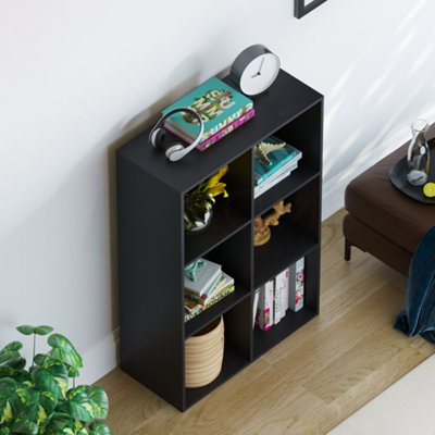 Black cube bookcase discount
