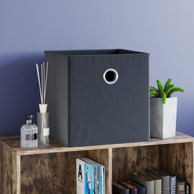 Vida Designs Durham Black Cube Foldable Storage Basket (H)300mm (W)300mm