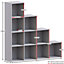 Vida Designs Durham Grey 10 Cube Storage Unit Bookcase Organiser