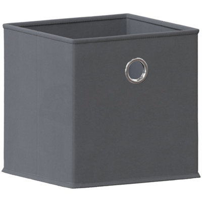 Vida Designs Durham Grey 2x3 Cube Storage Unit & Set of 3 Grey Cube Foldable Storage Baskets