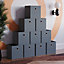 Vida Designs Durham Grey Cube Foldable Storage Basket Set of 10 (H)300mm (W)300mm