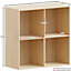 Vida Designs Durham Oak 2x2 Cube Storage Unit Storage Unit Bookcase Organiser