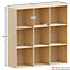Vida Designs Durham Oak 3x3 Cube Storage Unit Bookcase Organiser