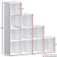 Vida Designs Durham White 10 Cube Storage Unit & Set of 5 White Cube Foldable Storage Baskets