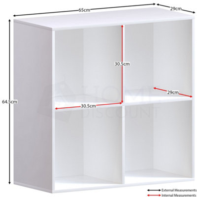 Vida Designs Durham White 2x2 Cube Storage Unit Bookcase Organiser