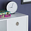 Vida Designs Durham White 2x2 Cube Storage Unit & Set of 2 White Cube Foldable Storage Baskets