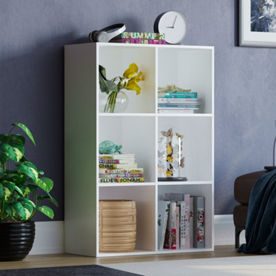 6 cube deals bookcase white