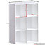 Vida Designs Durham White 2x3 Cube Storage Unit & Set of 3 White Cube Foldable Storage Baskets