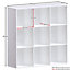 Vida Designs Durham White 3x3 Cube Storage Unit & Set of 5 White Cube Storage Baskets