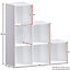 Vida Designs Durham White 6 Cube Staircase Storage Freestanding Bookcase Organiser Unit