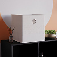 Vida Designs Durham White Cube Foldable Storage Basket (H)300mm (W)300mm