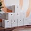Vida Designs Durham White Cube Foldable Storage Basket Set of 8 (H)300mm (W)300mm