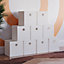 Vida Designs Durham White Cube Foldable Storage Basket Set of 9 (H)300mm (W)300mm