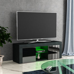 Vida Designs Eclipse Black 2 Door LED TV Unit Sideboard Cabinet